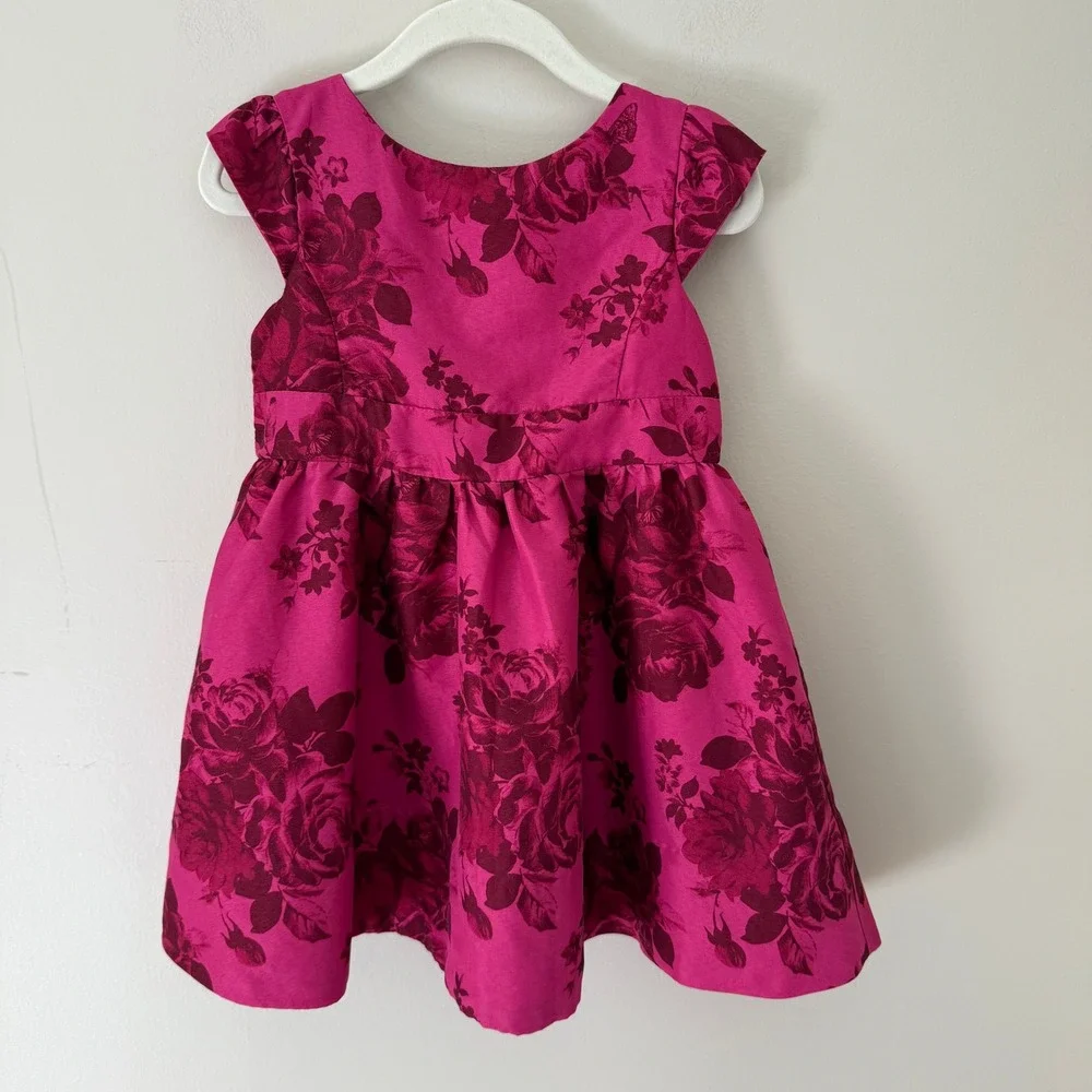 Baker‎ by Ted Baker Girls Pink Floral Dress with Bow Back